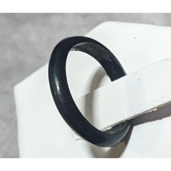 Simple Black Rubber Fashion Ring Size 6 1/4 - Picture 4 of 11
